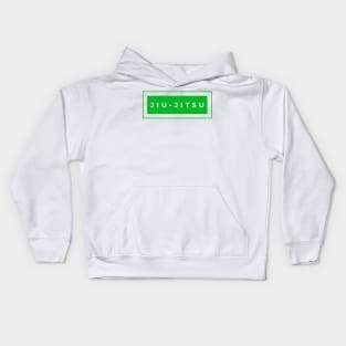 BJJ Jiu Jitsu Minimal Green Kids Hoodie